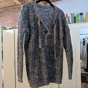 Aerie Cozy, Oversized Lace-Up Sweater